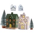 thumbnail image 1 of Casas Navideñas de Cerámica con Luces Led | Figuras Navideñas Brillantes para Decoración de Mesa | Minicasas de Campo para Fiestas de Invierno, Regalos y Decoración Del Hogar, 1 of 1