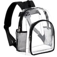 thumbnail image 2 of Mochila transparente de PVC transparente para la escuela, mochila impermeable de gran capacidad para viajar y gimnasio para estudiantes y trabajo, 2 of 6