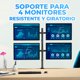 thumbnail image 1 of Soporte de Mesa o Escritorio para 4 Monitores Ele-Gate HOLD67 Pantalla 13 A 27, 1 of 4