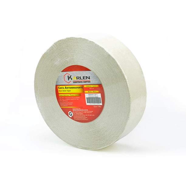 Cinta Antiderrapante 50mmx18.3m Blanca Luminosa
