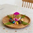 thumbnail image 4 of Colgante de huevo de Pascua con lazo | Decoración colgante de plástico de 6 cm para la búsqueda de huevos de Pascua, artículos de fiesta y rellenos de cestas | Apto para niños, reutilizable en azul,, 4 of 7