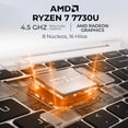 thumbnail image 3 of Laptop DELL 15 DC15255 AMD Ryzen 7 7730U 32GB DDR4 SSD 1TB Pantalla 15.6" Touch IPS FHD Windows 11 Teclado Ingles, 3 of 6