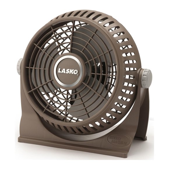Ventilador de escritorio Lasko 505 pequeño con cabezal giratorio de 25 cm, color bronce