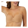 thumbnail image 1 of Brasier Hanes Intima para Mujer Strapless con Push Up Beige Talla 32B, 1 of 4