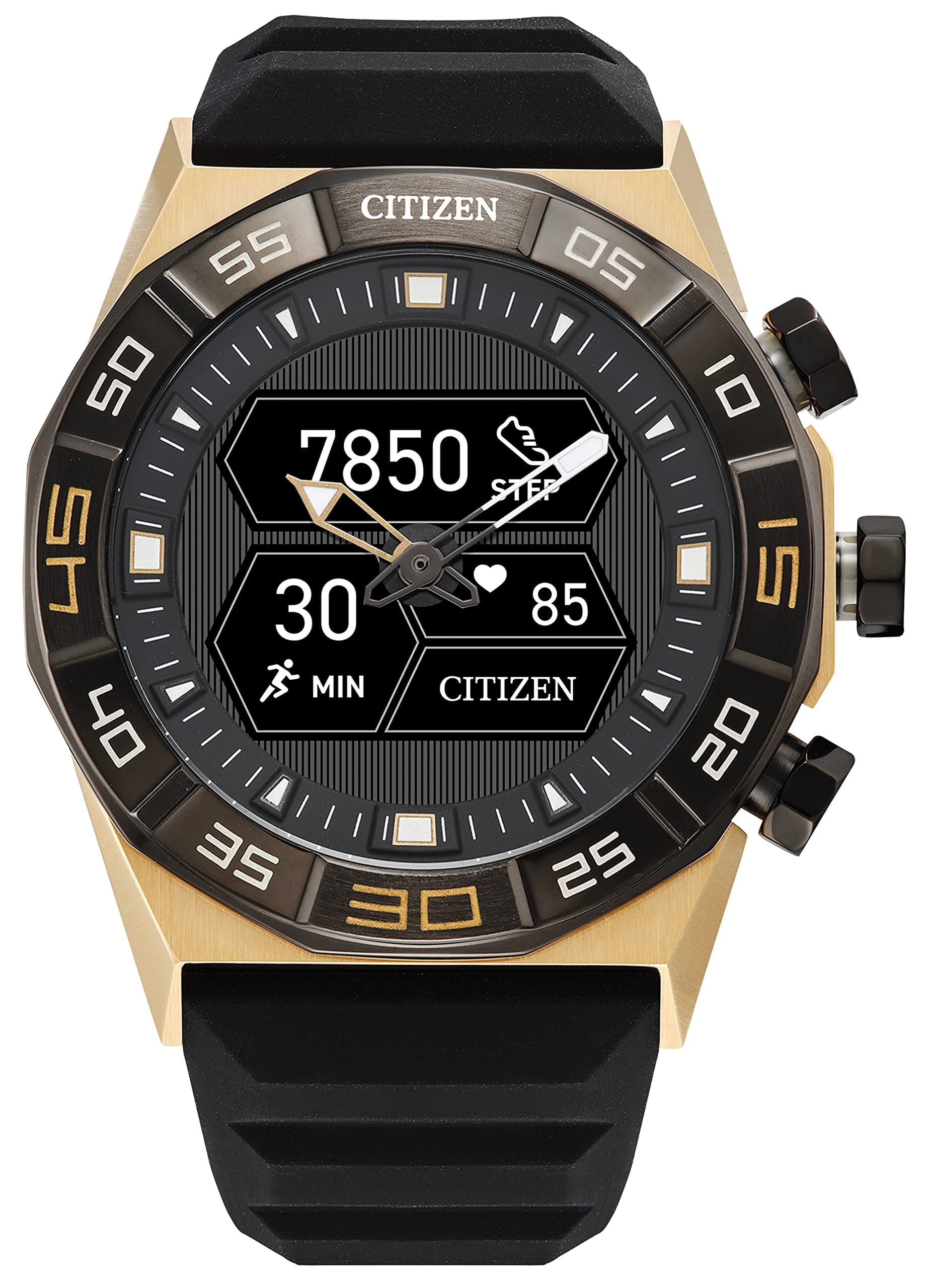 Reloj Inteligente Híbrido Citizen Cz Smart Pq2 Con Aplicación Youq Wellness Con Ibm Watson Ai Y Nasa Research Pantalla Personalizable En Blanco Y Negro Rastreador De Actividad De Frecuencia Cardíaca B