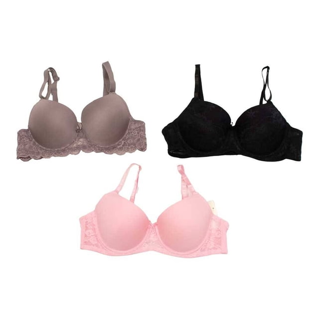Brassiere Secret Treasure para Dama Varios Modelos Multicolor 3 Piezas Talla 32B