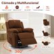 thumbnail image 4 of Korser Sillón Reclinable Giratorio 360°Adultos,Mecedora Pequeña Para Espacios Reducidos,Lino,Marrón, 4 of 6
