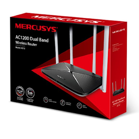 Router Mercusys  2.4 GHz-5 GHz 4 A 4 x 5dBi 300Mbps AC12