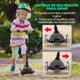 thumbnail image 2 of Monopatin Scooter para Niños de 2 a 5 Años Hurtle, 3 Ruedas con Luces LED, Mini Kickboard con Freno, Manillar Ajustable de 63 cm a 71 cm, Antideslizante, Patin del Diablo, Negro, 2 of 7