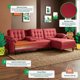 thumbnail image 3 of Sala Modular Sofá Cama De Lino Rojo Modelo Mosley, 3 of 7