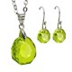 thumbnail image 1 of Juego de aretes y cadena con dije corte Majestic ZVEZDA plata mexicana ley .925 Citrus Green, 1 of 5