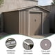 thumbnail image 4 of Cobertizo de Exterior para Jardín y Patio, Bodega de Almacenamiento de Acero Galvanizado, 277 x 195 x 203 cm, Midtown Concept Ultra, Gris, 4 of 5