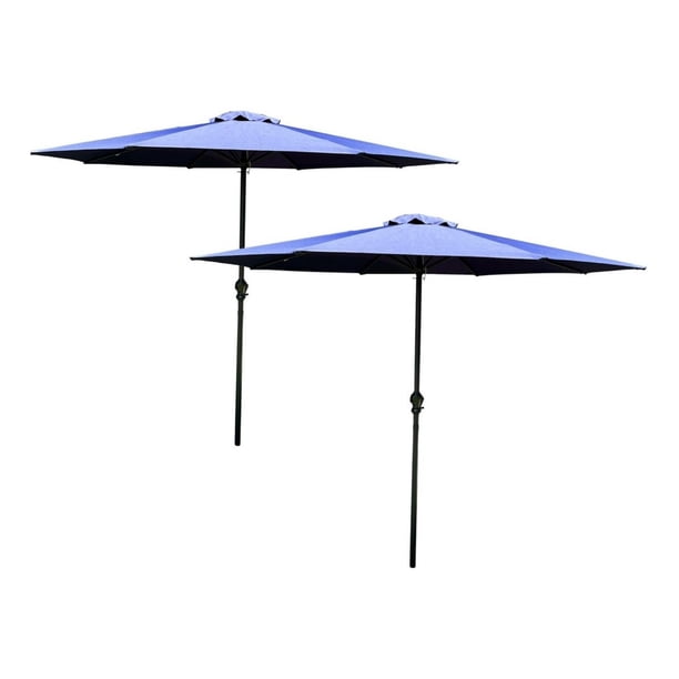 Sombrilla Plegable CJR 2 Piezas 3 Mts Azul