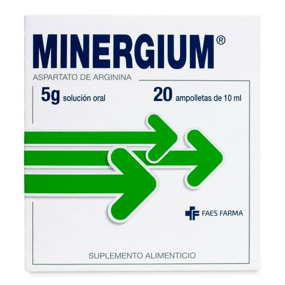 Suplemento alimenticio Minergium solución oral 5 g 20 ampolletas de 10 ml