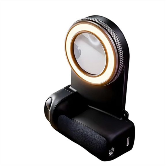 Empuñadura para Cámara de Smartphone, Estabilizador de Fotos con Bluetooth y Luz LED de Relleno.