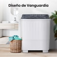 thumbnail image 4 of Hisense Lavadora Doble Tina WSA1304P,Semiautomática,13 Kg,Temporizador de Lavado y Centrifugado,80x47x98cm(AnchoxLargoxAlto),Blanco/Gris, 4 of 5
