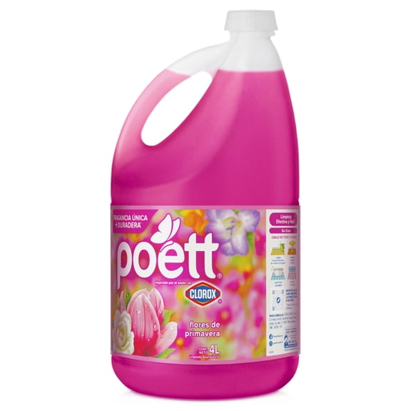 Limpiador Multiusos Aromatizante Poett Flores de Primavera 4 L