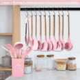 thumbnail image 4 of Juego Utensilios de Cocina Kitchen Home Rosa Madera de Silicona 12 Pza, 4 of 8