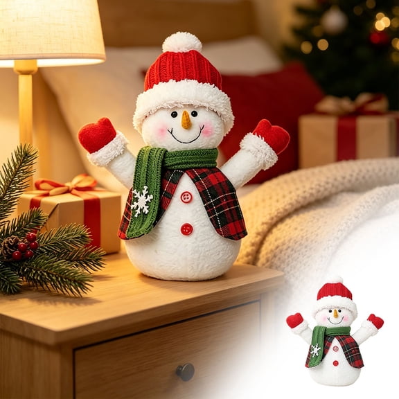 Decoraciones de Muñeca de Tela Navideña Decoraciones de figuritas de relleno suave Decoración de Mesa de Muñeca de Tela Artesanal Festiva Para la Estantería de la Casa Mantel Fiesta de Navidad