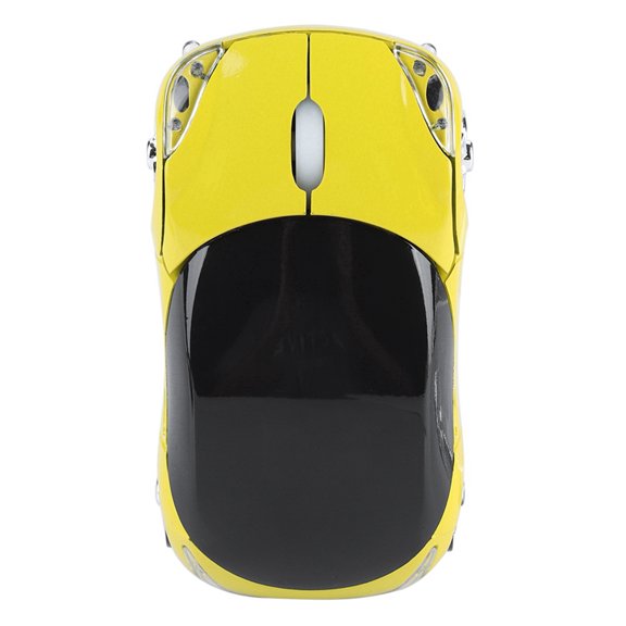 2.4g Mouse inalámbrico 2.4g Mouse inalámbrico ratón óptico 1600dpi para Oficina de Juegos Mac/ME/Windows PC/Tablet(Amarillo)
