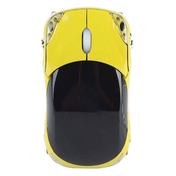 2.4g Mouse inalámbrico 2.4g Mouse inalámbrico ratón óptico 1600dpi para Oficina de Juegos Mac/ME/Windows PC/Tablet(Amarillo)