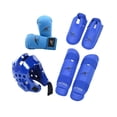 thumbnail image 3 of Equipo de entrenamiento de taekwondo, guantes, equipo de boxeo, casco de boxeo Azul S, 3 of 9