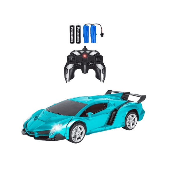 Coche De Control Remoto De Rotación De 360 ° Transformadores Azul Claro Lab.G Coche Control Remoto