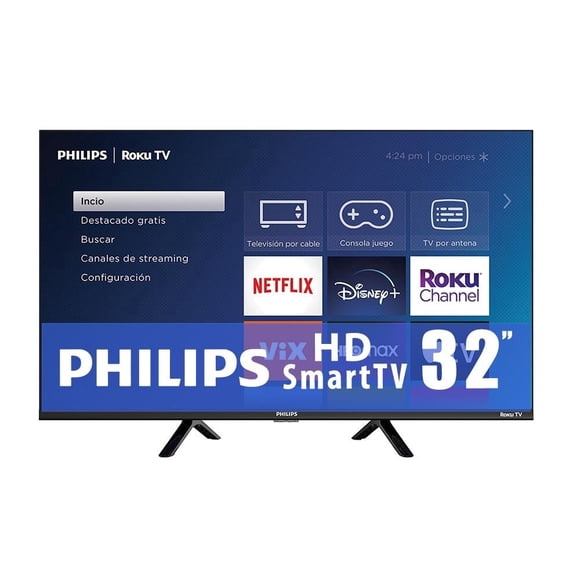 TV Philips 32 Pulgadas HD Roku LED 32PFL6654/F8C