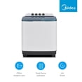 thumbnail image 3 of Lavadora MIDEA Semiautomática Doble Tina 13 Kg Blanca MT100W130/WB-MX, 3 of 4