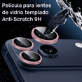 thumbnail image 3 of Mica Aros Cámara Rosa Para iPhone 17 Pro/17 Pro Max, Protector de Lente Mica (Aros) compatible con iPhone 17 Pro/17 Pro Max - Vidrio Templado y Borde Rosa., 3 of 6