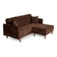 thumbnail image 3 of Sala Modular Sofá Cama Reversible De Lino Chocolate Modelo Avocata, 3 of 6