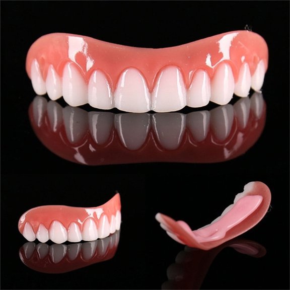 Carillas dentales de silicona simuladas Carillas dentales flexibles de simulación de sonrisa Cubierta cosmética para dientes Aparatos blanqueadores