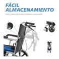 thumbnail image 2 of Silla de Ruedas de Traslado Ligera Plegable con Freno 4x4 rojo, 2 of 8