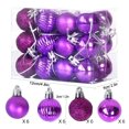 thumbnail image 2 of Xihbxyly Bolas de Navidad para Árbol, Adornos Colgantes Galvanizados, Bolas de Plástico con Purpurina, Juego de 24 Piezas, Diseño Irrompible, Decoración Navideña Multiusos, Hogar, Fiesta, Boda, 3 Cm, 2 of 3