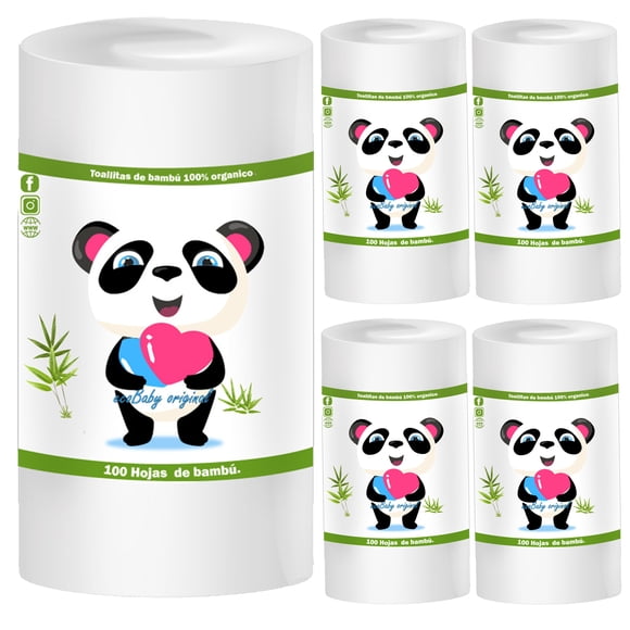 Rollo de papel de Bambú Ecobaby Original Liso Pack 5
