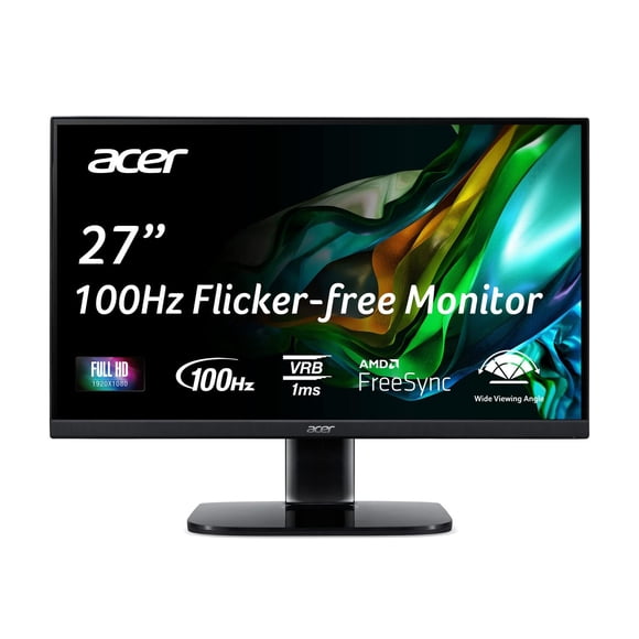 Monitor Acer KB272 Hbi negro de 27 Pulgadas Full HD para Juegos con AMD FreeSync para Oficina