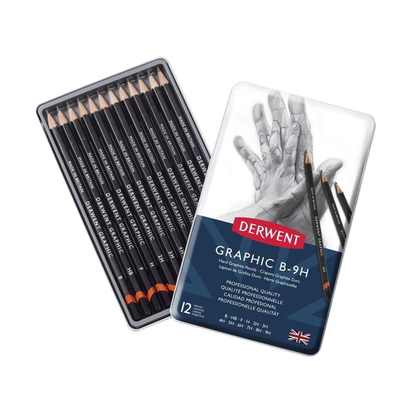 Caja Metálica Con 12 Lápices De Grafito Duro No. 34213 Derwent multicolor