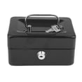 thumbnail image 2 of Caja de seguridad de metal para guardar dinero, depósito de dinero en efectivo, caja de ahorros con llave, regalo Negro, 2 of 8