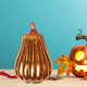thumbnail image 4 of Decoración de calabazas de cristal para el hogar, accesorios de linternas LED para otoño, Acción de Gracias y Dorado 2, 4 of 8