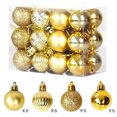thumbnail image 1 of Xihbxyly Bolas de Navidad para Árbol, Adornos Colgantes Galvanizados, Bolas de Plástico con Purpurina, Juego de 24 Piezas, Diseño Irrompible, Decoración Navideña Multiusos, Hogar, Fiesta, Boda, 3 Cm, 1 of 4
