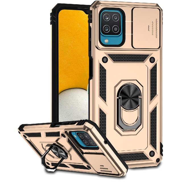 Estuche GANGXUN para Samsung Galaxy A12, soporte giratorio 360°, estilo mecánico y magnético