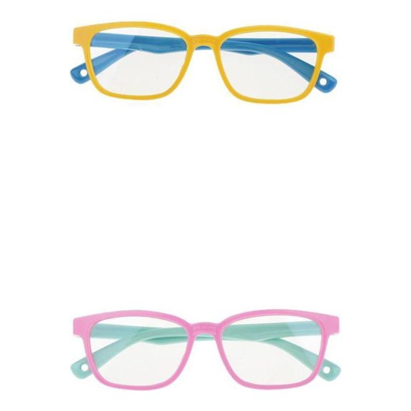 Juego de 2 Gafas Que Bloquean La Luz Azul para Niños, Gafas para Ordenador, Gafas para Videojuegos, Antifatiga (rosa +)