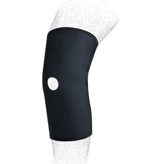 Manga para Rodilla con Orificio Daosport negro M Talla S M XL