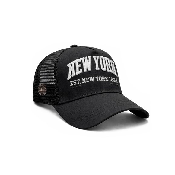 Knite Gorra Trucker para Hombre de Malla Transpirable New York Negra