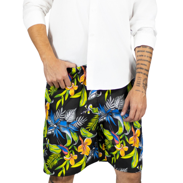 Short Hombre Traje de Baño o Casual Cintura Ajustable y Bolsas