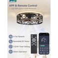 thumbnail image 2 of Ventilador de techo LEDIARY de 20 pulgadas con control remoto Caged Light APP, 2 of 8
