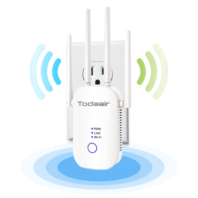 Extensor de alcance WiFi TODAAIR, 1200 Mbps, amplificador de señal, 350 m²