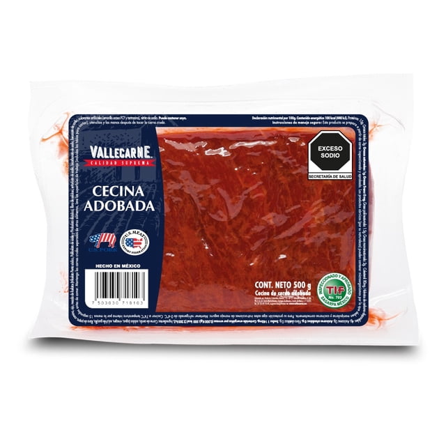 Cecina Adobada de Cerdo Vallecarne Marinada 500 g