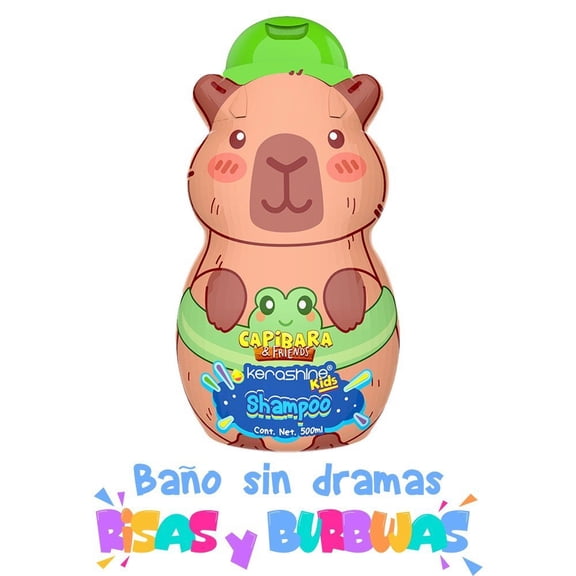 Shampoo Kerashine Kids Capibara 500ml/Shampoo infantil para niños