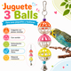 thumbnail image 2 of Redkite Juguete 3 Balls para Aves Pequeñas y Medianas Colgante con Piezas Móviles y Sonido Estimulación Mental y Actividad Física Material Resistente, 2 of 2